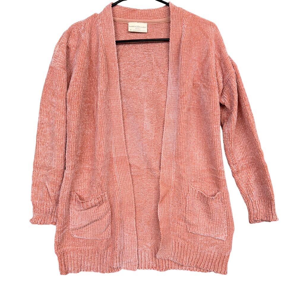 Bobbie Brooks Womens Sweater Pink Cardigan Butter Soft Knitted Comfort Small